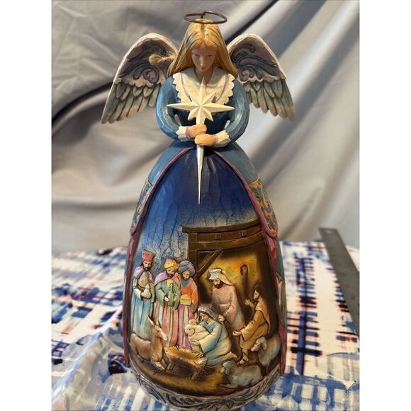 Jim Shore Heartwood Creek A Star Shall Guide Us Angel Nativity 2005 “No Box” - Picture 1 of 14